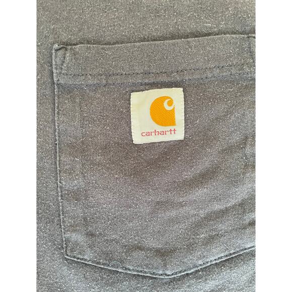 Carhartt Pocket T-Shirt L Black Original Fit Workwear - Picture 5 of 9